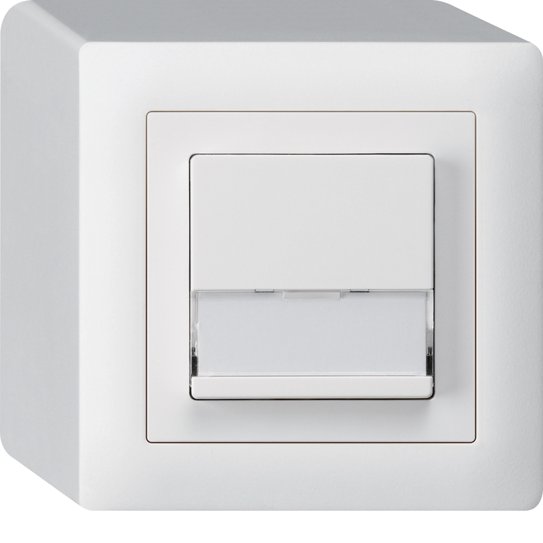 WH23510100Q - Poussoir de sonnerie AP kallysto A/1L blanc avec porte-étiquette