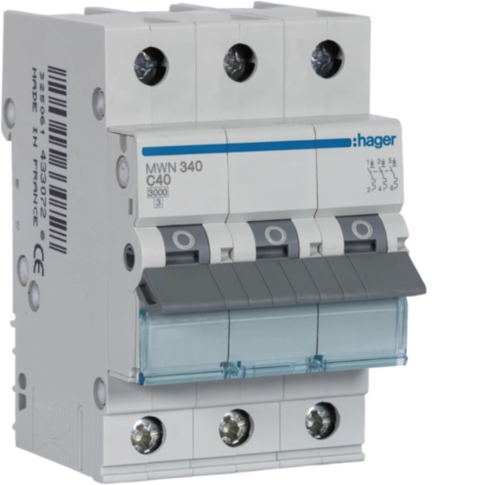 MWN340 - Disjuntor 3P 40A C 3kA 3M