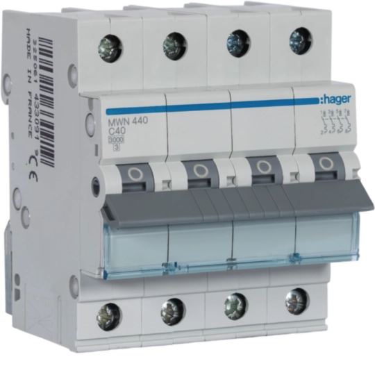 MWN440 - Disjuntor 4P 40A C 3kA 4M