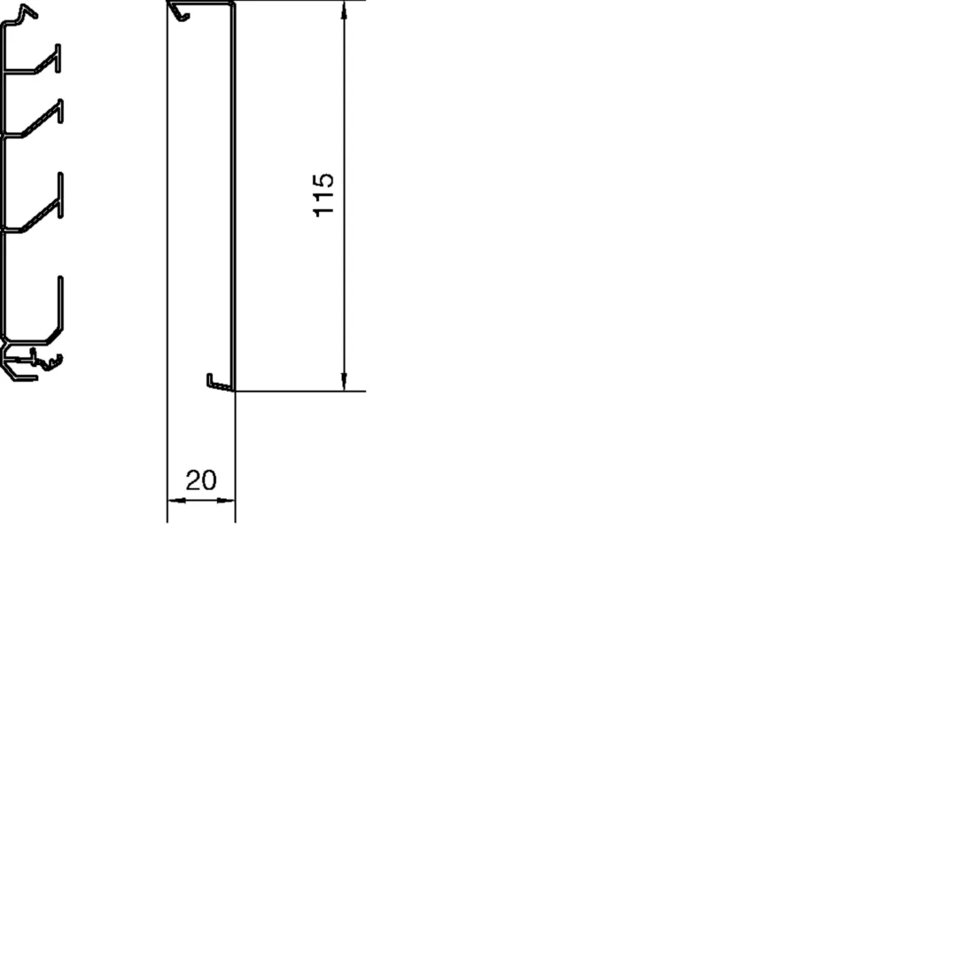 SL2011529016 - Sockelleistenkanal-Oberteil PVC zu SL 20x115mm verkehrsweiß