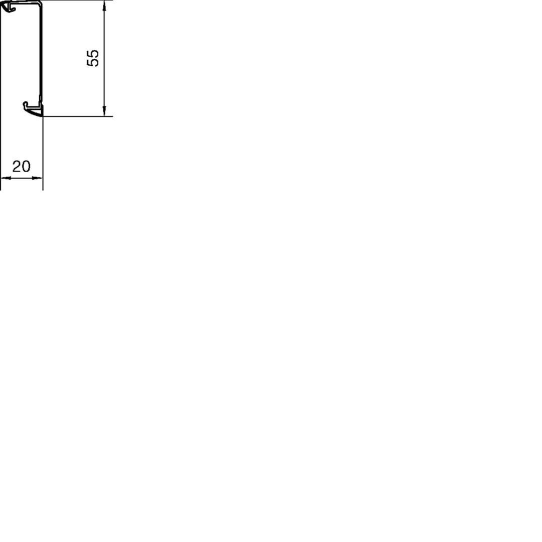 SL20055219011 - Sockelleistenkanal-Oberteil mit Weichlippe PVC zu SL 20x55mm graphitschwarz
