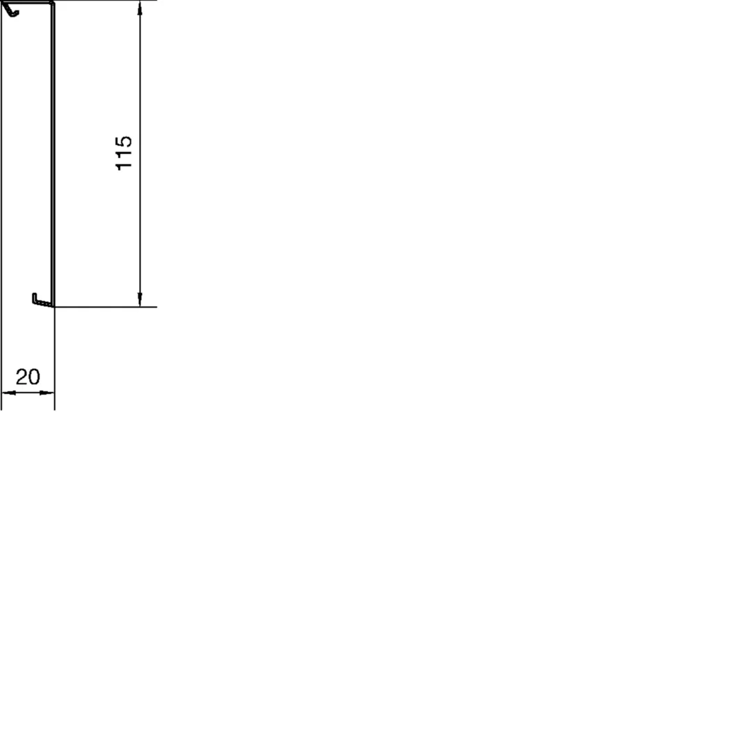 SL2011529016 - Sockelleistenkanal-Oberteil PVC zu SL 20x115mm verkehrsweiß