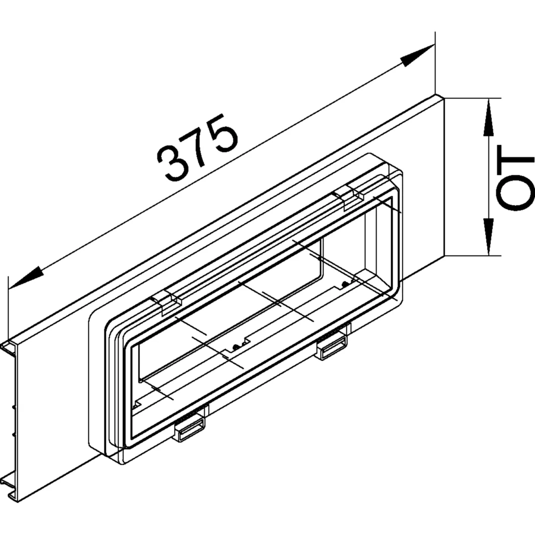 R82349010 - Blende Automateneinbaueinheit 9-fach mit Klarsichttür PVC BR OT 120mm reinweiß