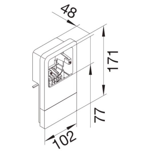 SL201159119016 - Geräteträger universal für UP-Geräte mit Rahmen zu SL 20x115mm verkehrsweiß