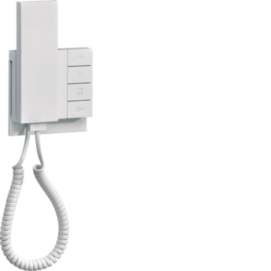 REK241X - AP-Innenstation Audio Hager elcom.fon mit Hörer, 2-Draht, polarweiss glänzend
