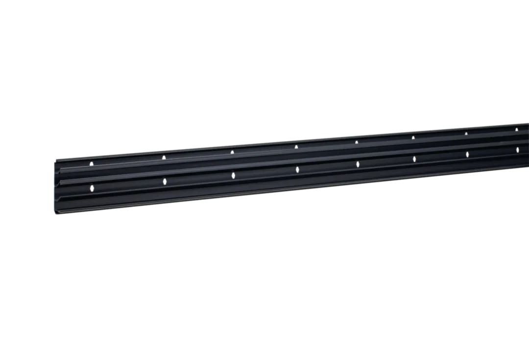 SL200801LED - Sockelleistenkanal-Unterteil für LED-Einbau Kammern PVC zu SL 20x80mm schwarz