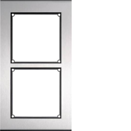 modular Rahmen 2/1 Edelstahl matt, inklusive AP-Kasten