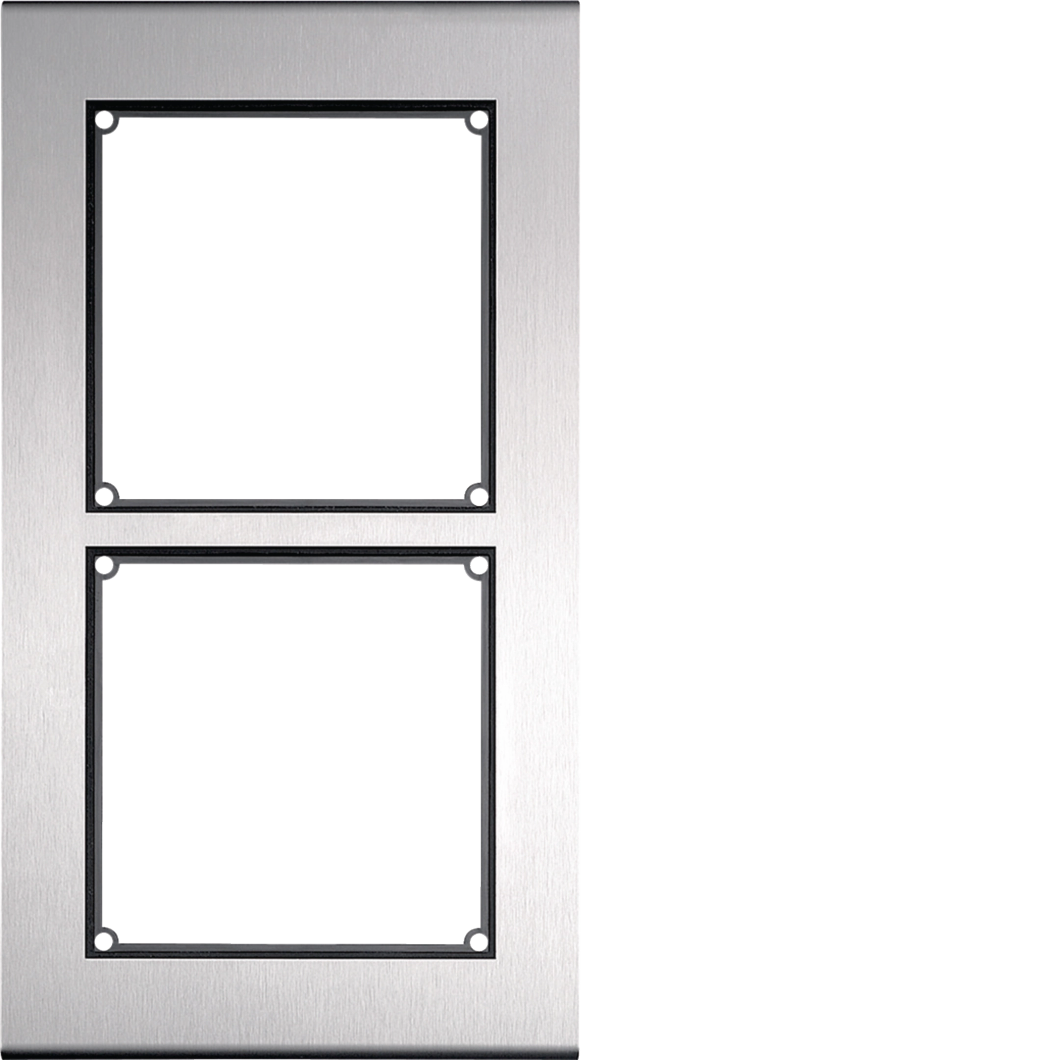 modular Rahmen 2/1 Edelstahl matt, inklusive AP-Kasten