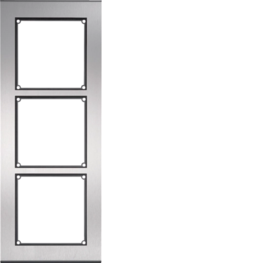 modular Rahmen 3/1 Edelstahl matt, inklusive AP-Kasten