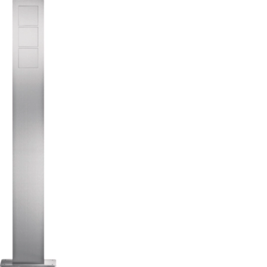 REM403X - Standsäule Hager elcom.modesta 3×1 2-Draht Edelstahl matt