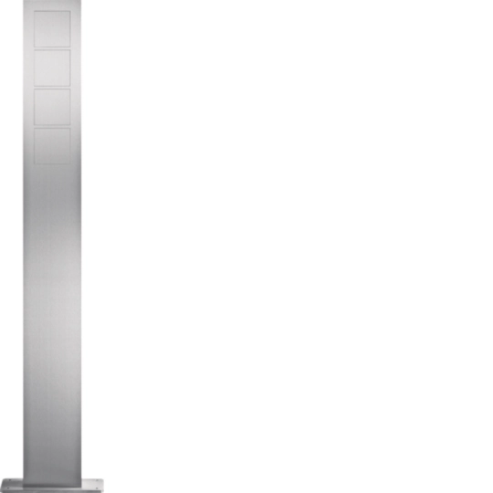 REM404X - Standsäule Hager elcom.modesta 4×1 2-Draht Edelstahl matt