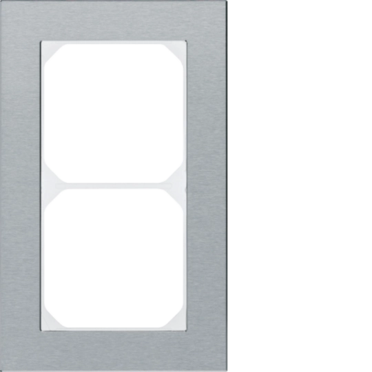 WH24930388Z - Cadre de recouvrement KAL.art 2×1 154×94mm acier fin brossé