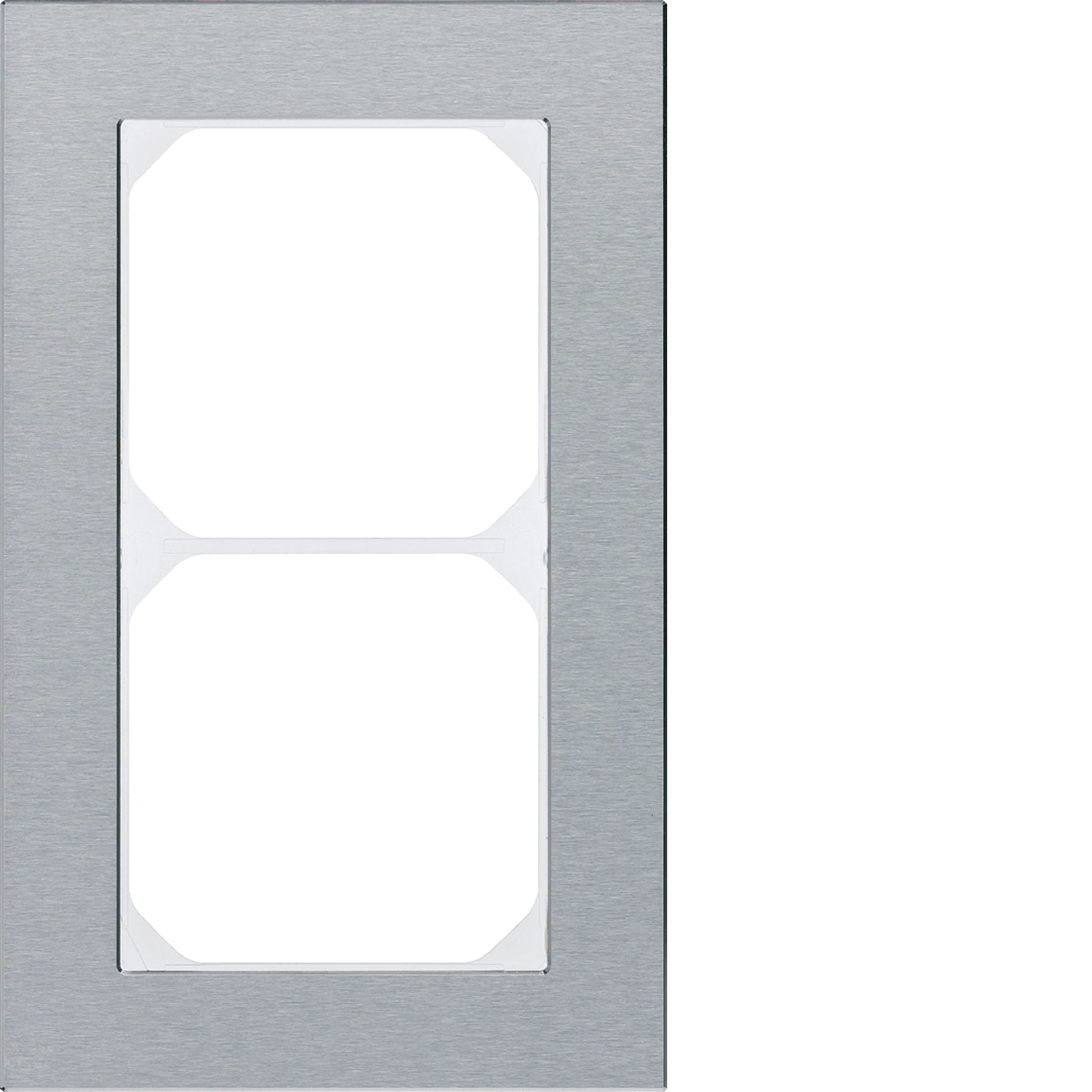 WH24930388Z - Cadre de recouvrement KAL.art 2×1 154×94mm acier fin brossé