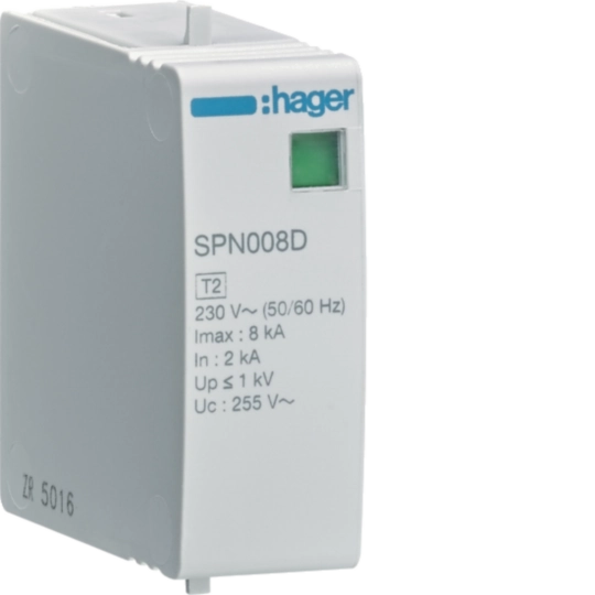 SPN008D - Cartouche 8kA 255V pour parafoudre débrochable  SPN208D et SPN408D