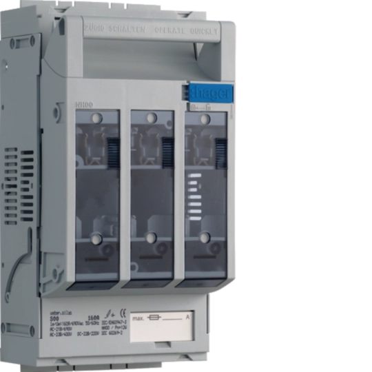 S00 - NHS-Lasttrenner weber.silas DIN00 690VAC 160A Aufbau/Profile Abgang Schraube M8