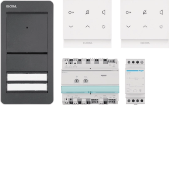 REP102Y - HOME AudioSet 2 Teilnehmer AP 2D Außenstation anthrazit/Innenst. TOUCH polarweiß