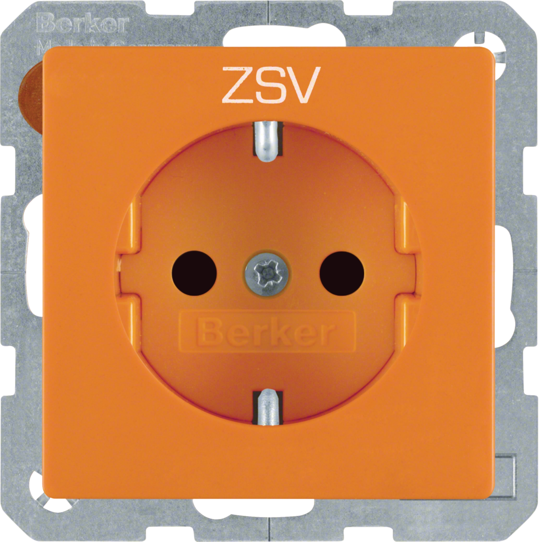 Steckdose SCHUKO mit erhöhtem Berührungsschutz, Q.x,orange samt