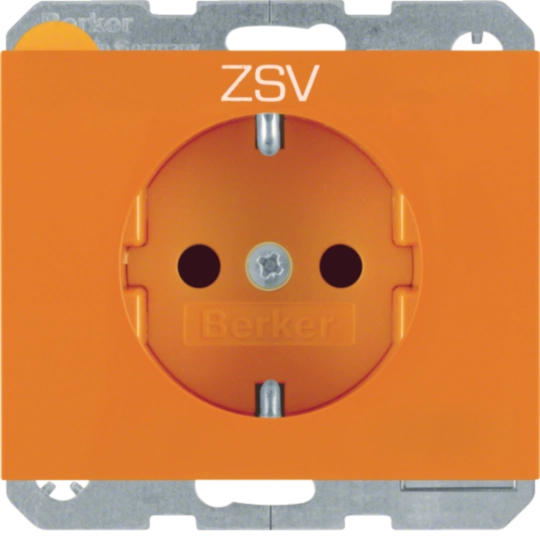 47357114 - Steckdose SCHUKO mit erhöhtem Berührungsschutz, K.x,orange glänzend