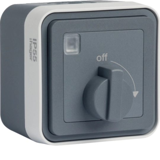 42273515 - Timer meccanico a parete 15 min con manopola di regolazione W.1 grigio