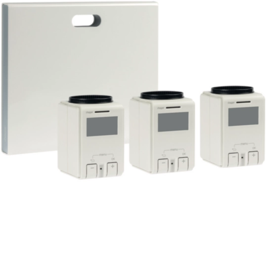 TKK640 - coviva Smartbox Paket mit 3x Funk Stellantrieb mit integr. Raumtemperaturregler