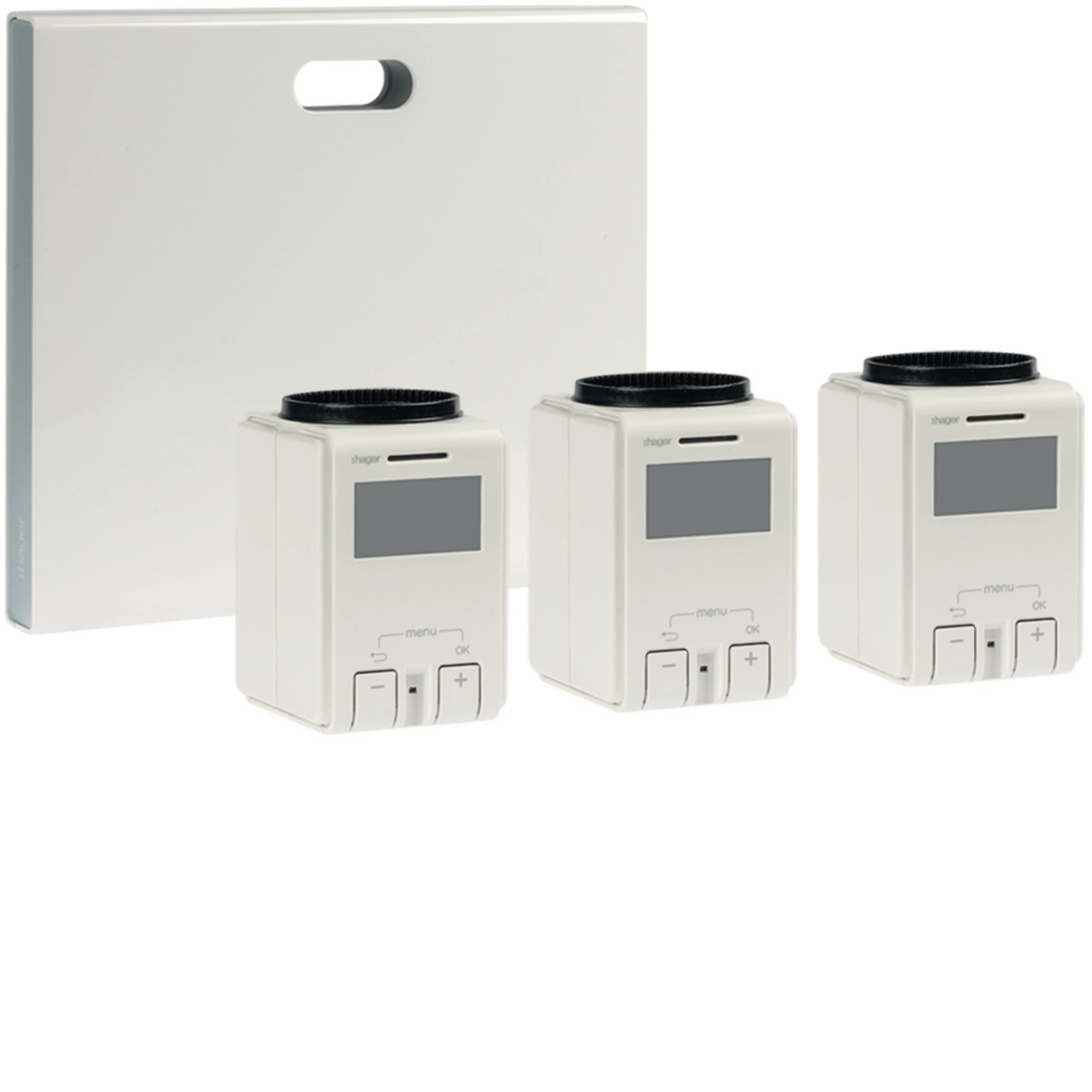 TKK640 - coviva Smartbox Paket mit 3x Funk Stellantrieb mit integr. Raumtemperaturregler