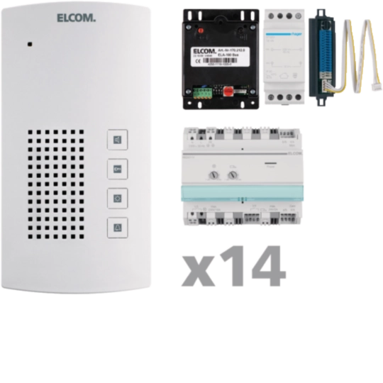 1001814 - AKF-14 AudioKit 14 Teilnehmer i2Audio weiß BFT-200