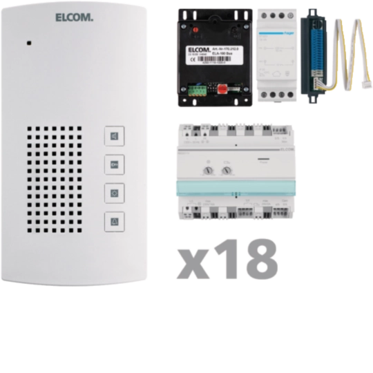 1001818 - AKF-18 AudioKit 18 Teilnehmer i2Audio weiß BFT-200
