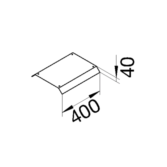 AKB42000402 - tehalit.AK Pokrywa kanału napodł 2-str skos dł. 400mm 200x40mm stal