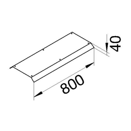 AKBAZ1500402 - tehalit.AK Pokrywa kanału napodł 2-str skos 45° dł. 800mm 150x40mm stal