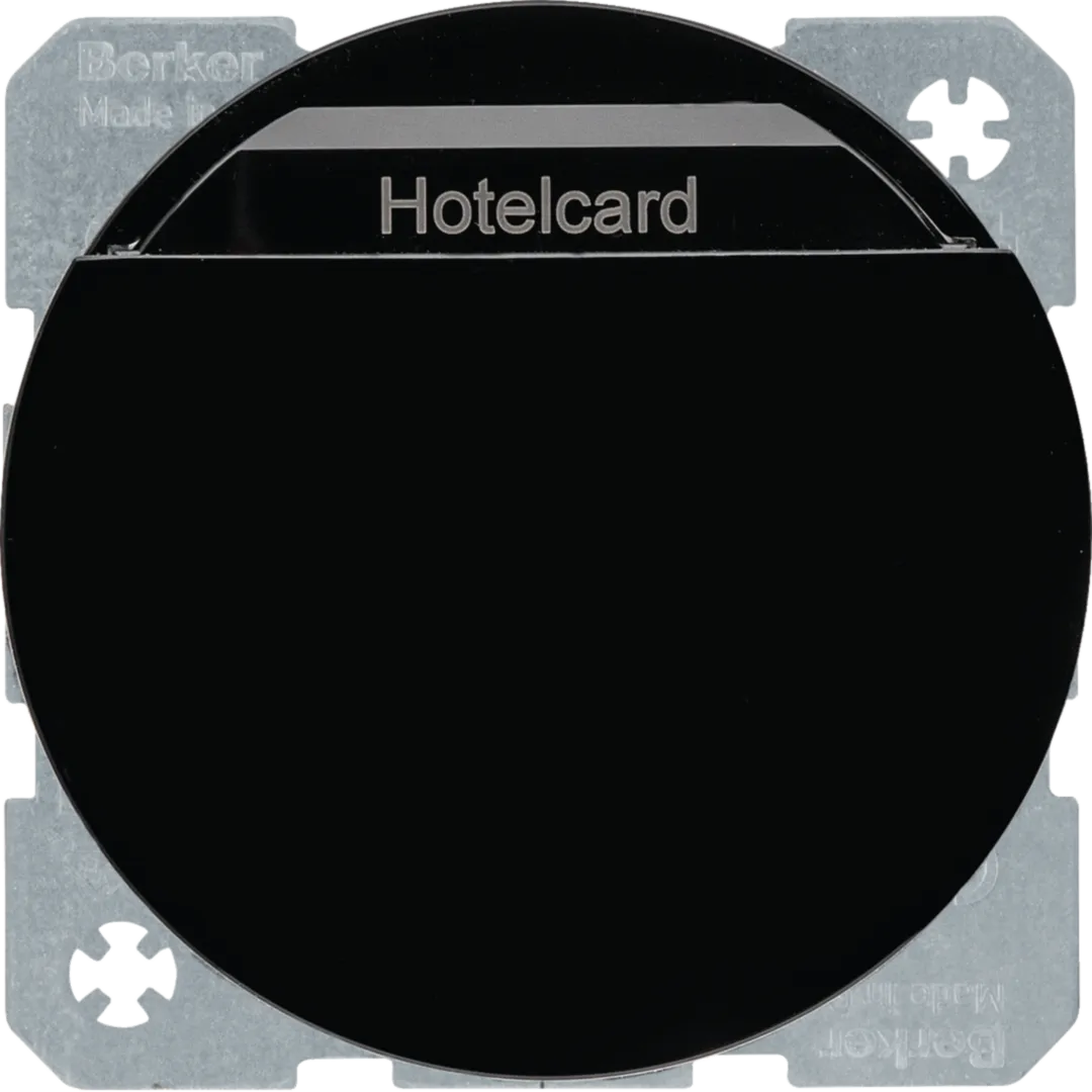 16402045 - Relais-Schalter mit Zentralstück für Hotelcard R.1/R.3 schwarz, glänzend