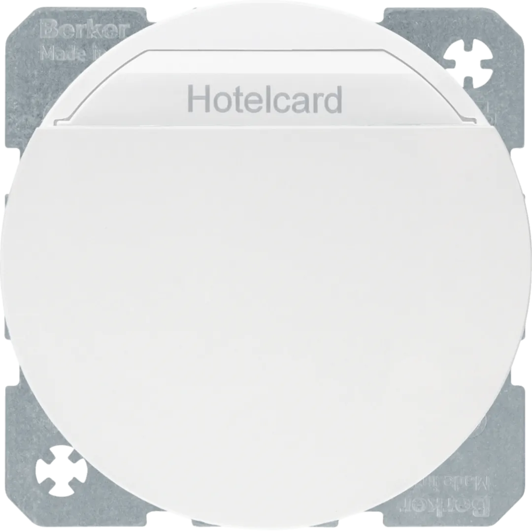 16402089 - Relais-Schalter mit Zentralstück für Hotelcard R.1/R.3 polarweiß, glänzend