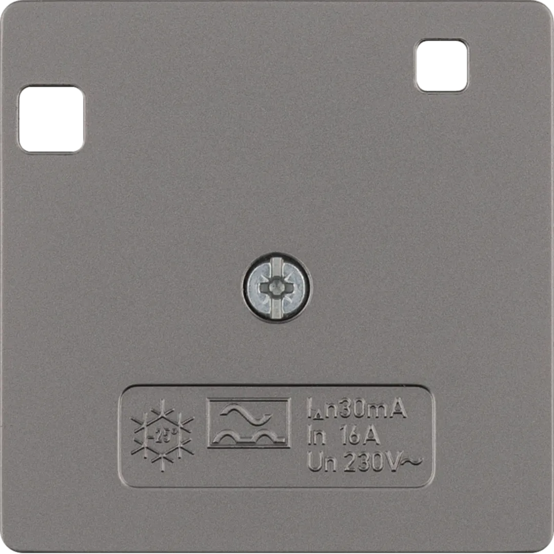 149604 - Zentralstück für FI-Schutzschalter System 50x50 mm edelstahl, lackiert