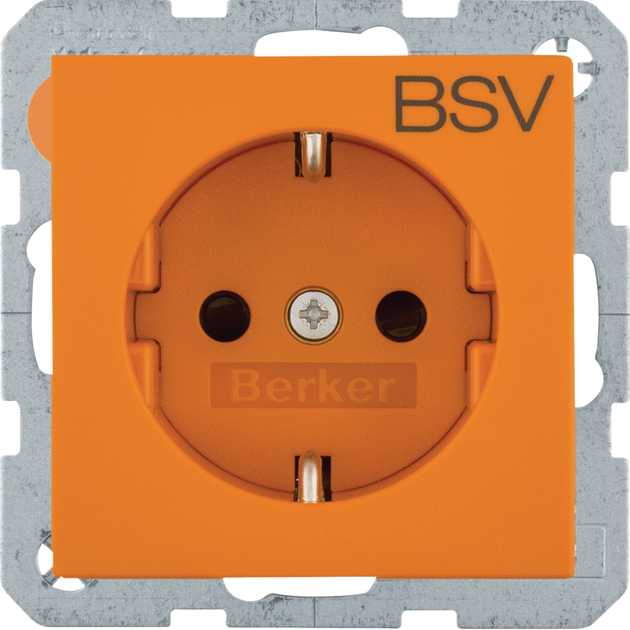 Steckdose SCHUKO, Aufdruck BSV, erh. Berührungsschutz, S.1/B.3/B.7 matt orange