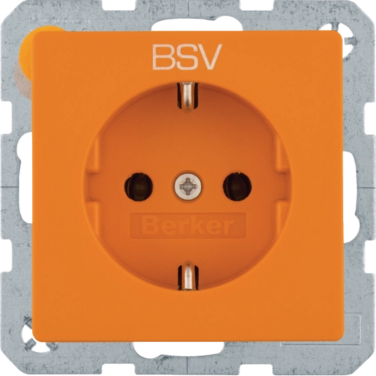 Steckdose SCHUKO, Aufdruck BSV, Q.x orange samt