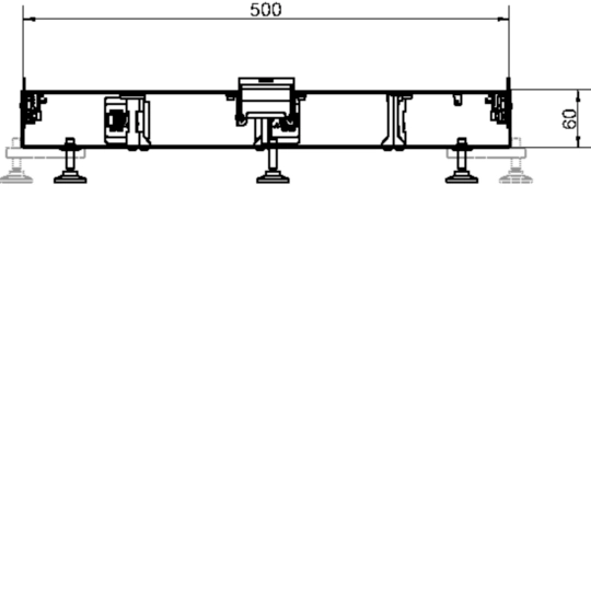 BKG500601 - Bodenkanal tehalit BKG Unterteil geschlossen 500×60×2000mm