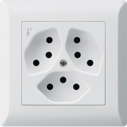 WH25640700C - UP-Steckdose kallysto.line 3×T13/1S weiss