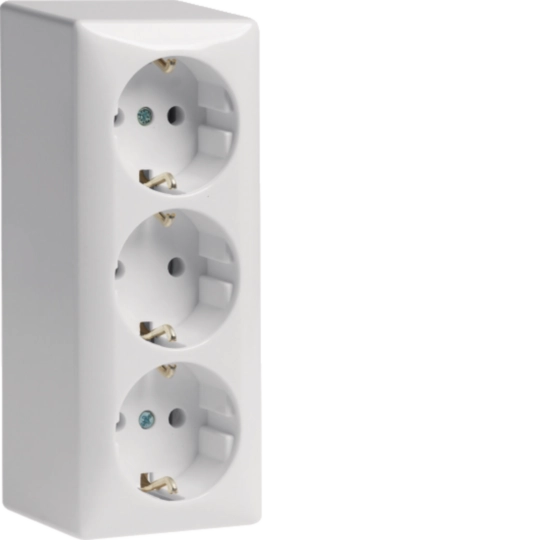 404049 - WCD RA 3-v, schroefklemmen, opbouwserie, polarwit