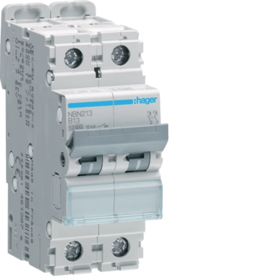 NBN213 - Leitungsschutzschalter 2 polig 10kA/15kA B-13A 2M