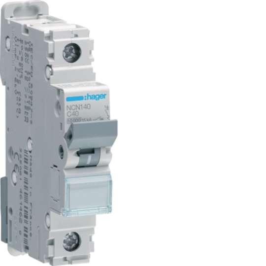 NCN140 - Disjoncteur 1P 10kA/15kA C-40A 1M