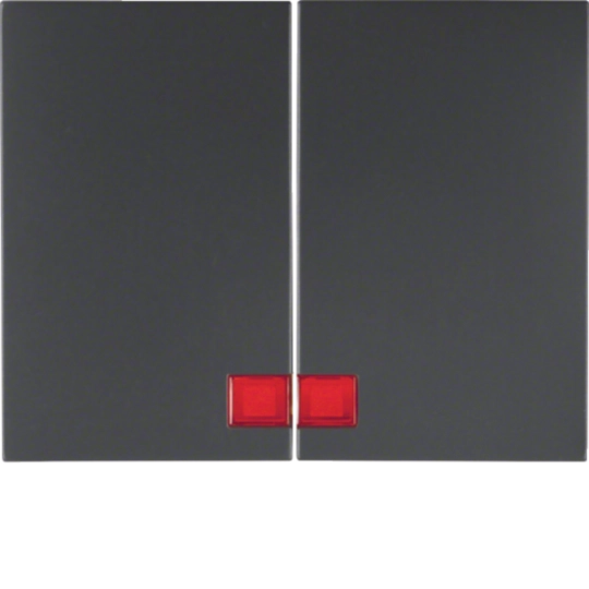 14377006 - Wippe 2fach mit roter Linse K.1 anthrazit, matt