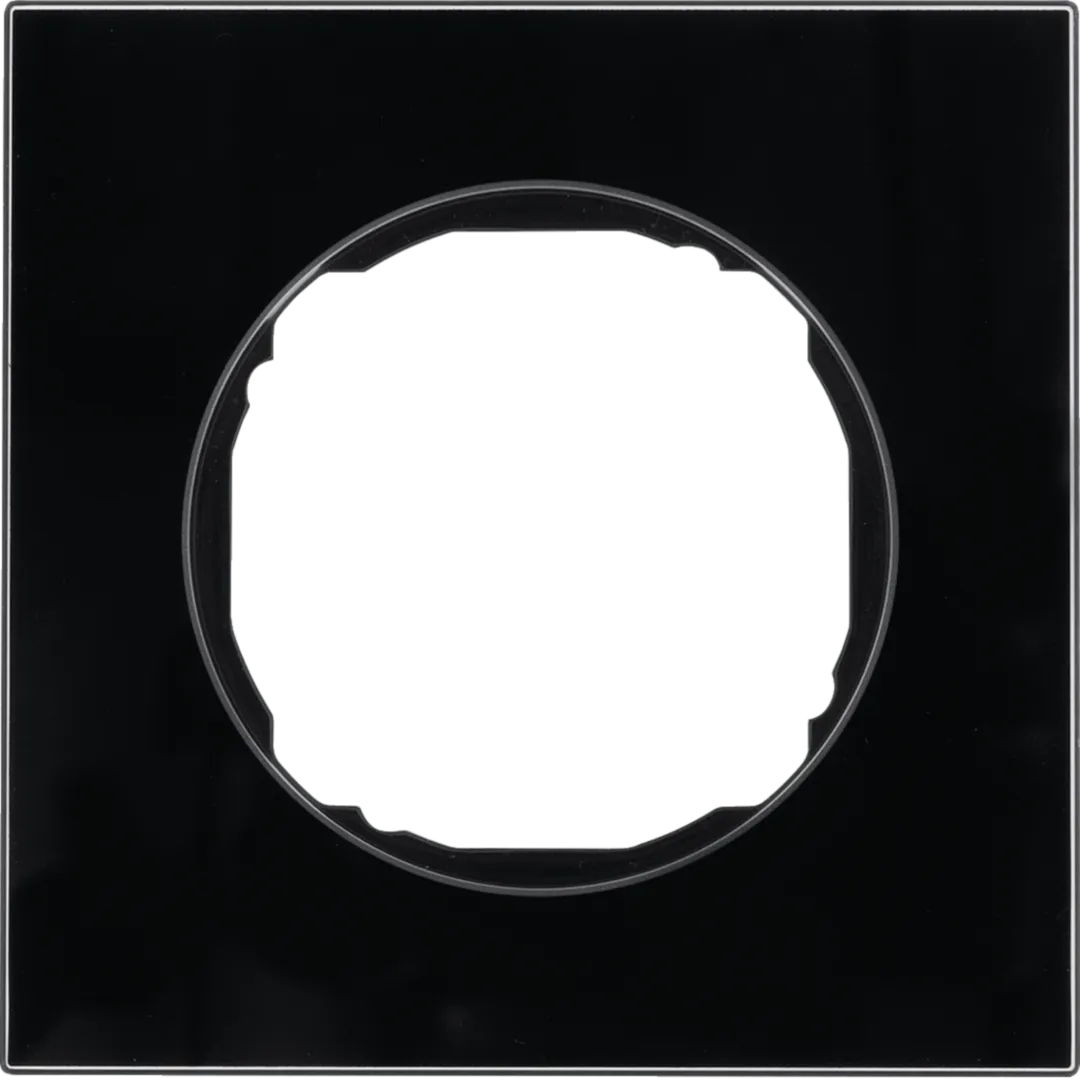 10112616 - Afdekraam 1-v, vlak, berker R.8, glas zwart