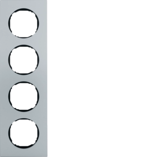10142674 - Rahmen 4fach, flach, R.8, Aluminium