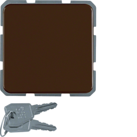 476301 - Steckdose SCHUKO mit Klappdeckel und Schloss wg Up IP44 braun, glänzend