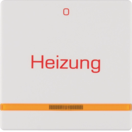 Wippe mit Linse und rotem Aufdruck “Heizung” und “0” Q.x polarweiss samt