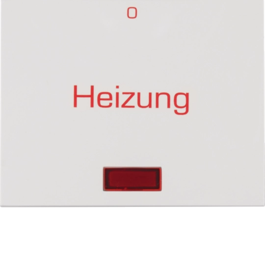 16216099 - Wippe mit Linse und rotem Aufdruck "Heizung" und "0" K.x polarweiss glänzend