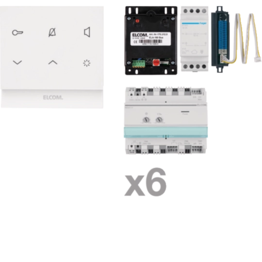 REK426Y - AudioKit 6 Teilnehmer i2Audio/2Draht ELCOM.TOUCH