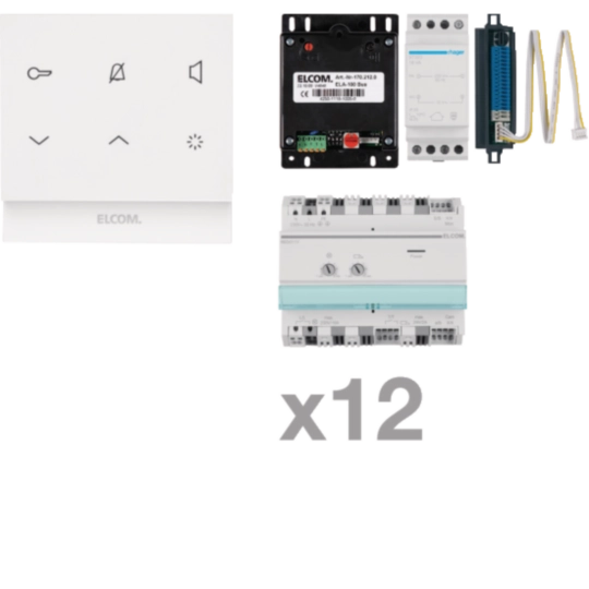REK432Y - AudioKit 12 Teilnehmer i2Audio/2Draht ELCOM.TOUCH
