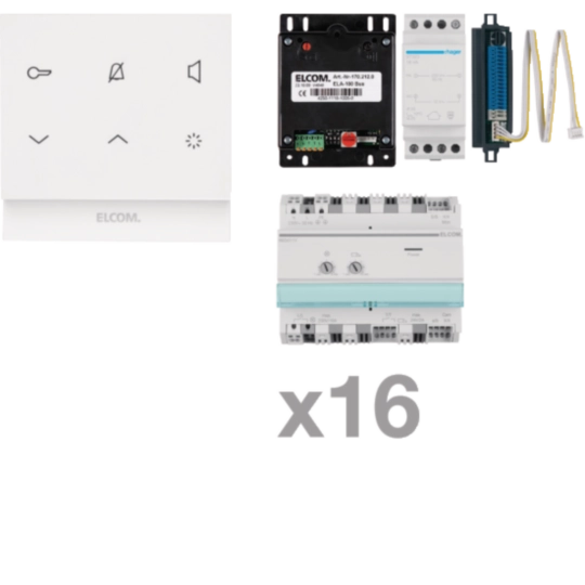 REK436Y - AudioKit 16 Teilnehmer i2Audio/2Draht ELCOM.TOUCH