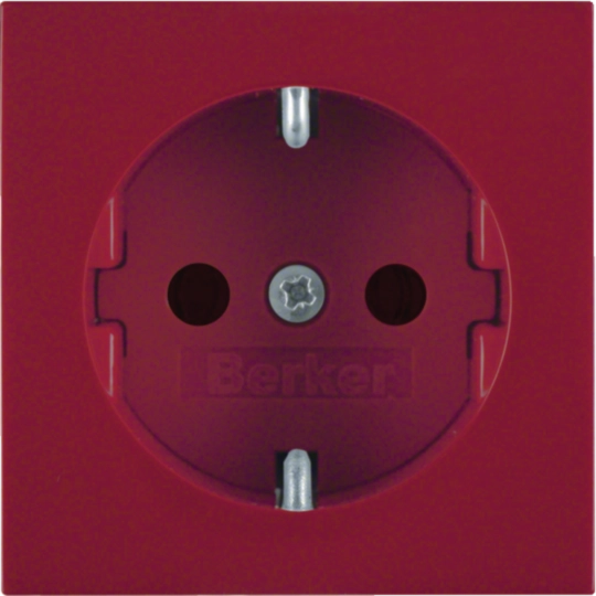 17191912 - Tapa SCHUKO, S/B, prot inf, rojo mate