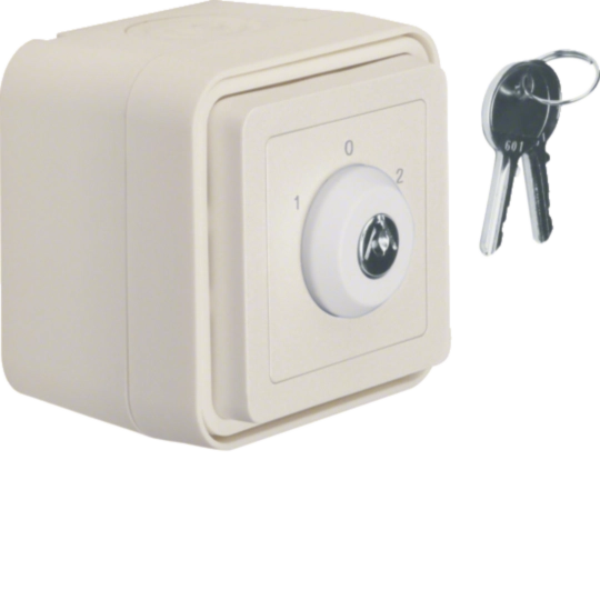 32723512 - Schlüssel-Schalter, 3 Positionen und Aufdruck '0', '1' und '2' AP W.1 polarweiß